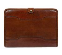 Time Resistance Portafolio Organizador de Cuero - Estuche Para Computadora Portátil de 13 Pulgadas - Carpeta de Documentos de Cuero de Grano Completo (Marrón Coñac)