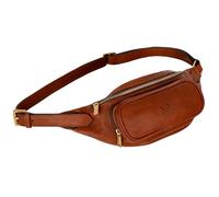 Time Resistance Riñonera de Cuero para Hombre y Mujer - Estilo Vintage con Cuero Auténtico de Vachetta, Hecha a Mano en Italia - Ideal para Llevar Todo lo Que Necesitas, Color Marrón Claro