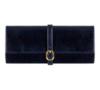 Time Resistance Rollo De Joyería De Cuero - Estuche De Joyería De Viaje De Cuero De Plena Flor - Organizador De Joyas (Azul)