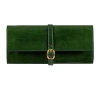 Time Resistance Rollo De Joyería De Cuero - Estuche De Joyería De Viaje De Cuero De Plena Flor - Organizador De Joyas (Verde)