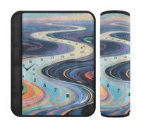 Time River Art - Paquete de 2 fundas para correa de cinturón, conducción más cómoda, funda acolchada para cinturón de seguridad para automóvil