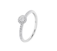 Time RoaD Anillo Mujer Con Diseño Halo Oro Blanco 9K de 375 ml