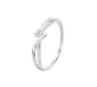 Time RoaD Anillo Mujer Cruzado con Diamantes Oro Blanco 9K de 375 ml