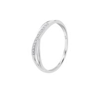 Time RoaD Anillo Mujer Cruzado con Diamantes Oro Blanco 9K de 375 ml