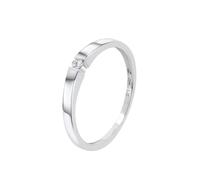 Time RoaD Anillo Mujer Minimalista con Diamante Oro Blanco 9K de 375 ml