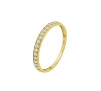 Time RoaD Anillo Mujer Oro 9K de 375 ml - Diseño Ergonómico y Ajuste Perfecto AF00011/14 - Ideal para Compromiso - Pedida - Alianza - Promesa - Con Circonita - Anillos Mujer