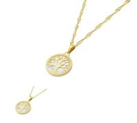 Time RoaD Collar Mujer Oro 9K original - Colgante de Árbol de la Vida - Acabado Refinado HIN00017/43 - Collares Mujer - Regalo de Cumpleaños, Aniversario, San Valentín, Madre y más