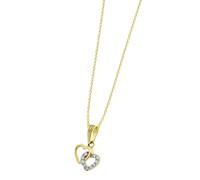 Time RoaD Collar Mujer Oro 9K original - Colgante de Corazón - Sofisticado Collar con Acabado Refinado AF00023/43 - Collares Mujer - Regalo de Cumpleaños, Aniversario, San Valentín, Madre y más