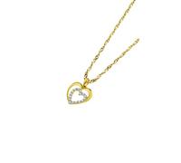 Time RoaD Collar Mujer Oro 9K original - Colgante de Corazón - Sofisticado Collar con Acabado Refinado IC00176/43 - Collares Mujer - Regalo de Cumpleaños, Aniversario, San Valentín, Madre y más