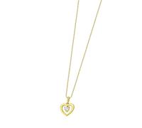 Time RoaD Collar Mujer Oro 9K original - Colgante de Corazón - Sofisticado Collar con Acabado Refinado IC00338/43 - Collares Mujer - Regalo de Cumpleaños, Aniversario, San Valentín, Madre y más