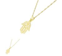 Time RoaD Collar Mujer Oro 9K original - Colgante de Mano de Fátima - Acabado Refinado HIN00037/43 Amuleto de la Suerte y Protección - Regalo de Cumpleaños, Aniversario, San Valentín, Madre y más