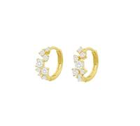TIME ROAD Pendientes de Aro Mujer HIN00140 Oro 9k de 375 ml - Ligeros, Cómodos y Resistentes - Cierre Seguro Africano - Pendientes Dorados Mujer