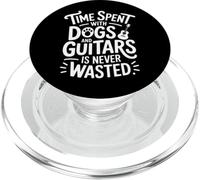 Time Spent with Dogs and Guitars Is Never Wasted - PopSockets PopGrip para MagSafe