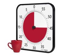 Time Timer MAX - Temporizador analógico Visual Extragrande de 17 Pulgadas, 8 ajustes de duración, Caras Intercambiables, Alerta Opcional, sin tictac Fuerte, para niños en el Aula, Escuela en casa y