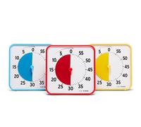 Time Timer Mediano Pack de Classe - Temporizador Visual de 60 Minutos con Tarjetas de Actividad de Borrado en Seco para Aulas, Centros de Aprendizaje y Profesores - Reloj de Escritorio (Pack de 3)