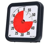 Time Timer Original Grande 30x30 cm; Temporizador visual de 60 minutos - Reloj de cuenta atrás para el aula o para reuniones con niños y adultos (negro)