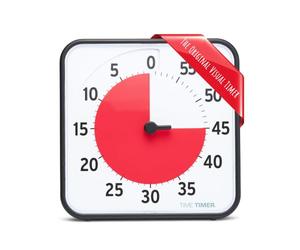 Time Timer Original Mediano, 19x19cm - Temporizador Visual de 60 Minutos - Reloj de Cuenta Regresiva para el Aula o reuniones para niños y Adultos (Negro)
