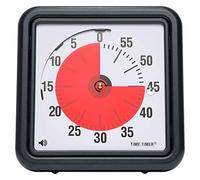Time Timer Original Medio 20x20 cm; Temporizador visual de 60 minutos - Reloj de cuenta regresiva para el aula o reuniones con niños y adultos (negro)