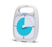Time Timer PLUS 20 Minutos, temporizador de cuenta regresiva visual para aulas, cocina, reuniones, niños, oficinas y herramienta de estudio en el hogar con asa portátil y funcionamiento silencioso (blanco)