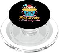 Time To Cake It Easy Pastel Horneado Trata Navidad PopSockets PopGrip para MagSafe