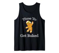 Time To Get Baked, Funny Christmas New Year Cartoon Kawaii Camiseta sin Mangas