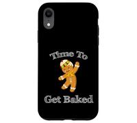 Time To Get Baked, Funny Christmas New Year Cartoon Kawaii Carcasa para iPhone XR