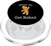 Time To Get Baked, Funny Christmas New Year Cartoon Kawaii PopSockets PopGrip para MagSafe