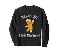 Time To Get Baked, Funny Christmas New Year Cartoon Kawaii Sudadera