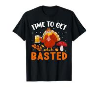 Time To Get Basted Turkey Thanksgiving Thankful Camiseta