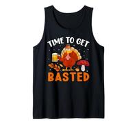 Time To Get Basted Turkey Thanksgiving Thankful Camiseta sin Mangas