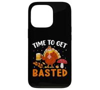Time To Get Basted Turkey Thanksgiving Thankful Carcasa para iPhone 13 Pro