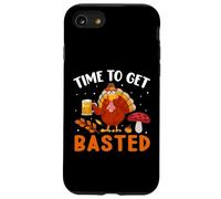 Time To Get Basted Turkey Thanksgiving Thankful Carcasa para iPhone SE (2020) / 7/8