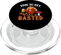 Time To Get Basted Turkey Thanksgiving Thankful PopSockets PopGrip para MagSafe