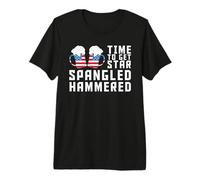 Time To Get Star Spangled Hammered America Drinking 4th July Camiseta Premium
