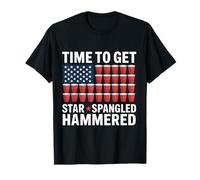 Time to Get Star Spangled Hammered Drink Party Fun 4 de Julio Camiseta