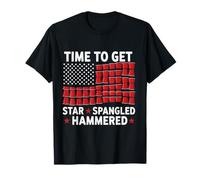 Time to Get Star Spangled Hammered Drink Party Fun 4 de Julio Camiseta