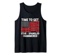 Time to Get Star Spangled Hammered Drink Party Fun 4 de Julio Camiseta sin Mangas