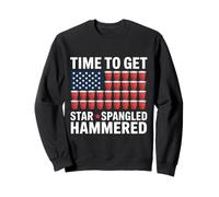 Time to Get Star Spangled Hammered Drink Party Fun 4 de Julio Sudadera