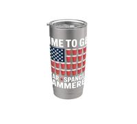 Time to Get Star Spangled Hammered Drink Party Fun 4 de julio Vaso térmico de acero inoxidable de doble pared