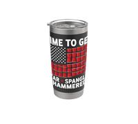 Time to Get Star Spangled Hammered Drink Party Fun 4 de julio Vaso térmico de acero inoxidable de doble pared