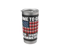 Time to Get Star Spangled Hammered Drink Party Fun 4 de julio Vaso térmico de acero inoxidable de doble pared