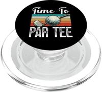 Time To Par Tee Retro Golf Player Golfing Golf Lover PopSockets PopGrip para MagSafe
