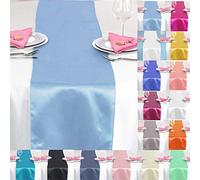 Time to Sparkle 10X Satén Caminos de Mesa 30cmx275cm Satén Corredor de Tabla Cinta de Mesa Boda- Azul Claro