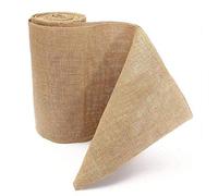 Time to Sparkle TtS Camino de mesa de yute rústico con borde cosido, estilo desgastado y sofisticado., yute, 30cmx10m-jute, Jute