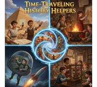 Time-traveling history helpers: Fun & Educational Adventure: 30 Unique Pages Featuring Ancient Egypt, Roman Empires, Medieval Knights, Space ... Robots. (Coloring Adventures for Kids)