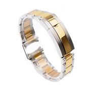 TIME WARRIOR Rolex GMT-MASTER - Correa de reloj de acero inoxidable sólido de dos tonos para Submariner, GMT-MASTER con logotipo