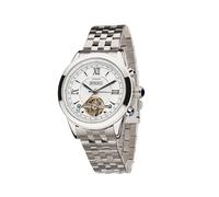 TIME100 Reloj Automático para Hombre, Reloj Mecánico Skeleton de Cuerda Automática, Correa de Acero Inoxidable, Calendario Completo, Diseño Elegante de Negocios, 30M Impermeable