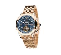 TIME100 Reloj Automático para Hombre, Reloj Mecánico Skeleton de Cuerda Automática, Correa de Acero Inoxidable, Calendario Completo, Diseño Elegante de Negocios, 30M Impermeable