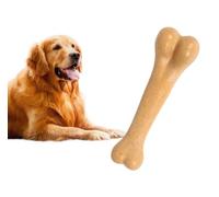 TiME2FUN Juguete de hueso masticable para perros para masticadores agresivos, juguete duradero de hueso de perro de 7 pulgadas de largo para perros grandes/medianos/pequeños [marrón claro].