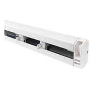 time4blinds - Carril para Persiana de Lamas - Juego Completo con Carros para Lamas y Mecanismo de Control con Cadena - Desplazamiento Fluido de Las Lamas - Compacto y Moderno - Blanco, 2900 mm